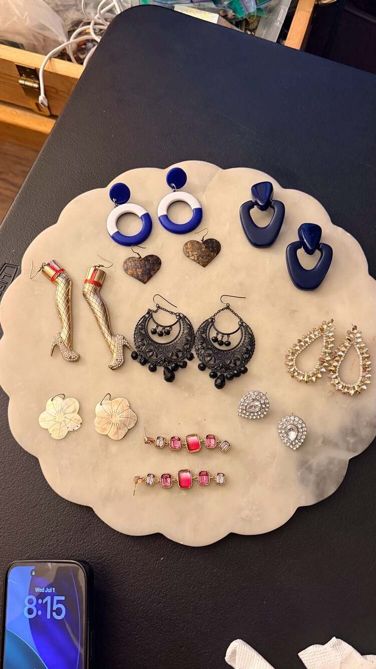 Assorted Fashion Statement Earrings Bundle (9 Pairs)